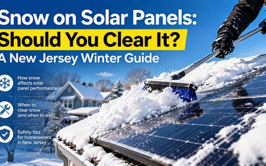 snow on solar panels