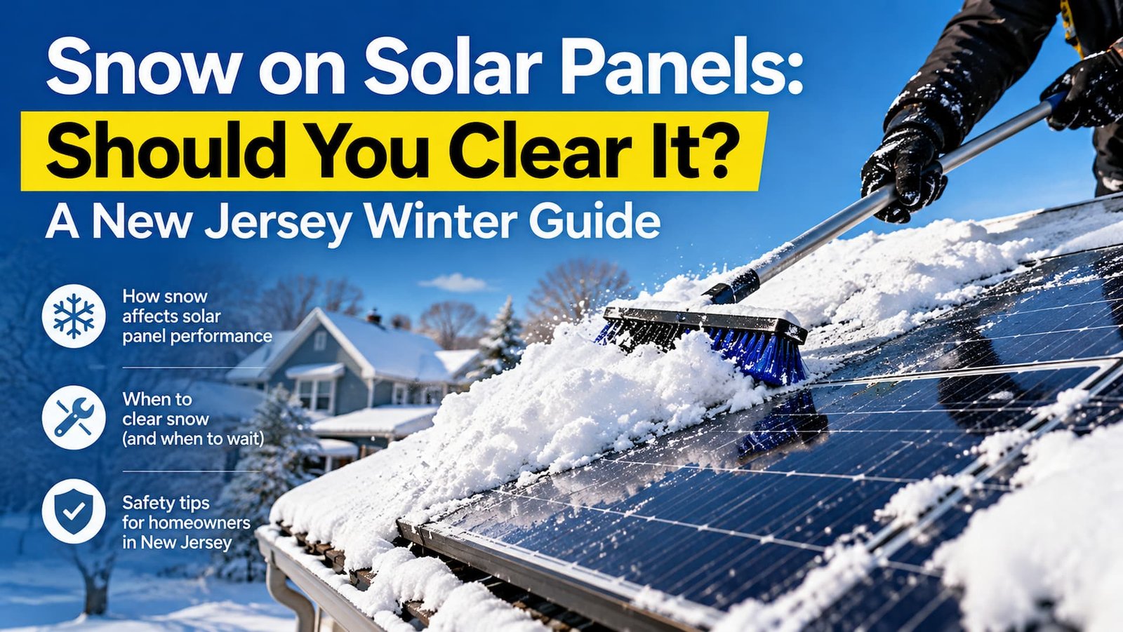 snow on solar panels